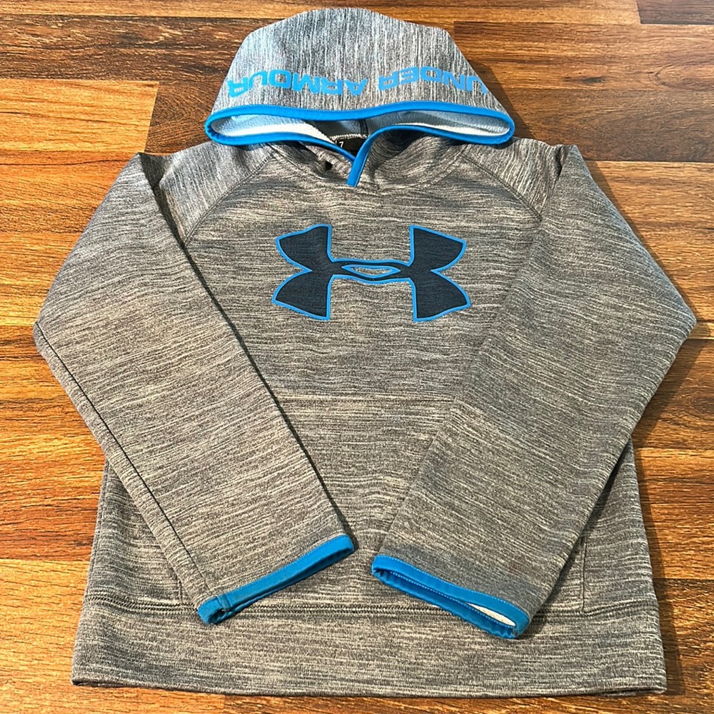 Boys Gray Under Armour Hoodie
